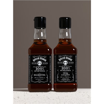 Подарочный набор ЧИСТОЕ СЧАСТЬЕ «Крутой мужик»: гель для душа и шампунь для волос, 2×250 мл