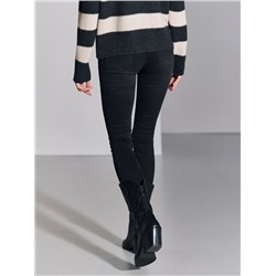Skinny CONTE CON-671 Черные джинсы skinny с эффектом потертости и необработанным краем