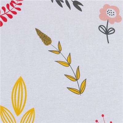 Простыня на резинке 1.5-спальная «Этель» Flower garden, 160×200+25 см, бязь