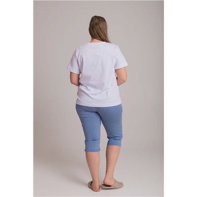 Капри из кулирки в полоску М326018гб