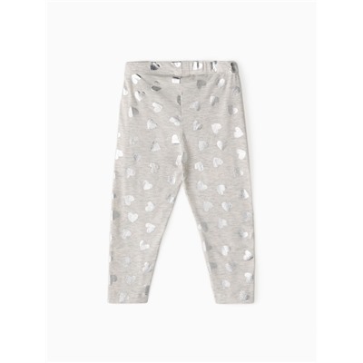 Легинсы (лосины) детские KAFTAN «Сердце», размер 30 (98-104 см), серые