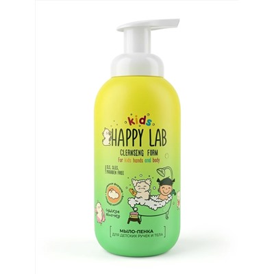 Happy Lab Kids Детское мыло-пенка для рук и тела, сладкое яблочко, 500 мл 28446