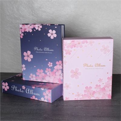 Фотоальбом 200 фото 10х15 Цветы / 9311 /уп 36/ (Синий)