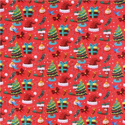 Упаковочная бумага,МИКС  рулон в термоусадочной пленке. Размер 70х100 см.