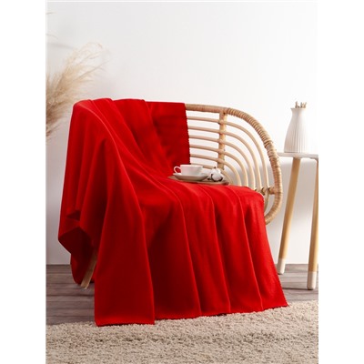 Плед флисовый «Экономь и Я», 150×130 см, 180 г/м², красный