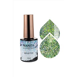 Manita Professional Гель-лак для ногтей светоотражающий с хлопьями юки / Multichrome Reflective №06, 10 мл KRISTALLER, 1109831