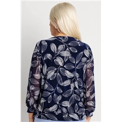 Блузка женская  1986/16/Темно-синий