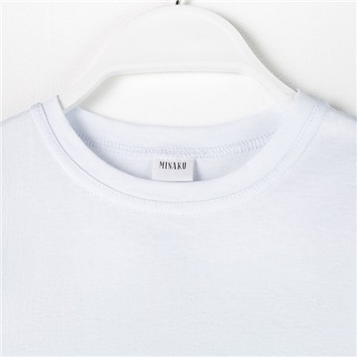 Футболка детская MINAKU: Future, белая, рост 104 см