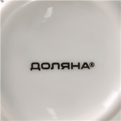 Кружка Доляна «Кис-кис-мяу», 350 мл, фарфор, белая