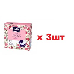 Bella 70шт Прокладки ежедневные Panty Flora Rose с ароматом розы 3шт