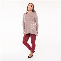 Туника, трикотаж, кофейный