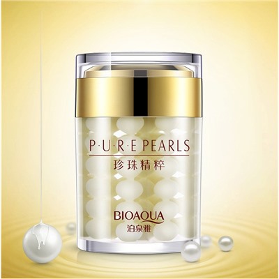 Жемчужный крем для лица с шелковистым покрытием BioAqua Pure Pearls, 60 гр.