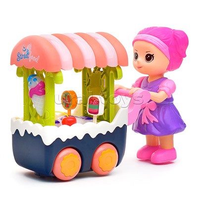 Интерактивная игрушка "Девочка с тележкой" в коробке