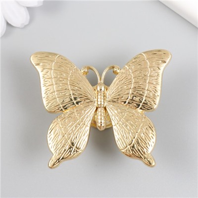 Ручка для шкатулки металл «Бабочка», золото, 5.2×6.3 см