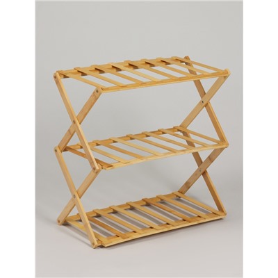 Подставка для цветов Greengo, 3 полки, 50×25×46 см, напольная, бамбук