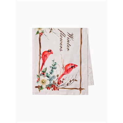 Дорожка новогодняя на стол "Этель" "Пуансетия" 40х147 +/- 5 см, 100% хл, саржа 190 гр/м2