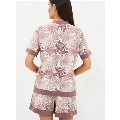 Omsa Пижама OmD 0240D SELVATICA Пижама принт. женская (Рубашка кор.рукав+Шорты), CO
