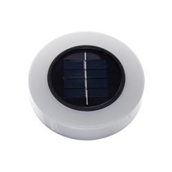 Светильник на солнечной батарее «Еврогарант», «Техно круг» 10.5×12.5 см, IP44, 8 LED, свечение белое