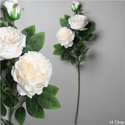 Цветок искусственный Роза пионовидная 72 см / RW-302 /уп 24/144/ персиковый