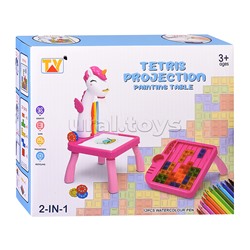 Доска для рисования "Единорог" с проектором, в коробке