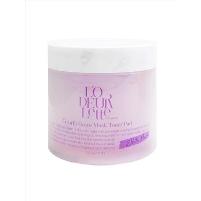 LODEURLETTE Тонер-пэды для чувствительной и лишенной эластичности кожи лица / In England Colorfit Grace Musk, 150 мл 25307