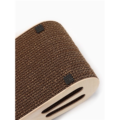 Когтеточка-лежанка «Зверьё Моё» ВОСЬМЕРКА, средняя с игрушкой, 53×21×16 см, гофрокартон