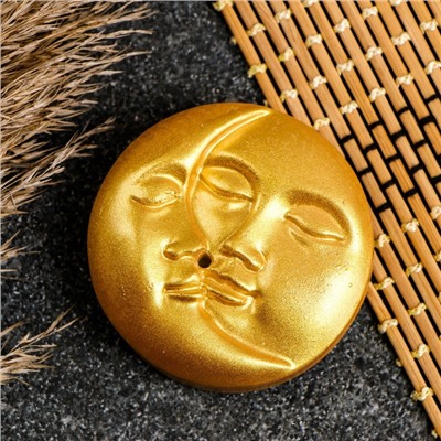 Подставка для благовоний «Солнце и месяц», под золото, 6×2 см