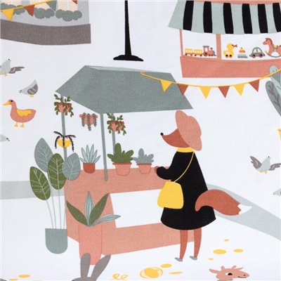 Покрывало 1.5-спальное «Этель» Fantasy town, 145×210 см, хлопок 100%