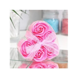 Мыльные розочки, розовые, набор 6 шт.