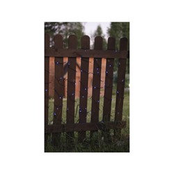 Гирлянда «Нить» 10 м, IP44, УМС, тёмная нить, 100 LED, свечение синее, 220 В