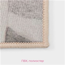 Коврик для дома Доляна «Фло», 60×100 см, серый