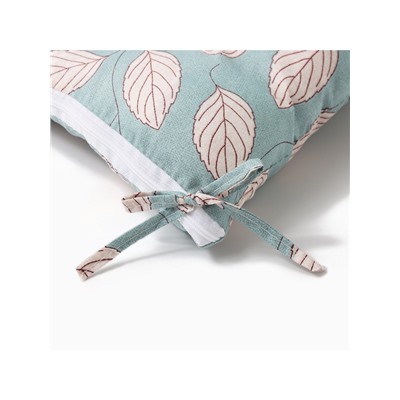 Подушка на стул «Этель. Листья», 40×40 см, зелёная