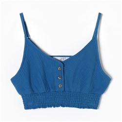 Топ укороченный женский MIST Muslin размер L, синий