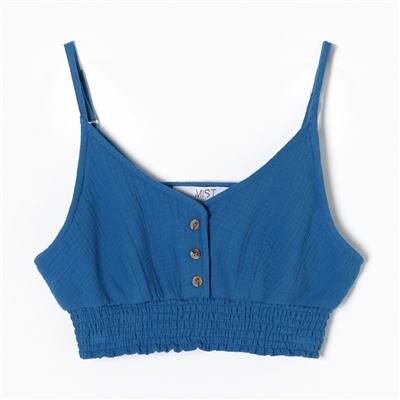 Топ укороченный женский MIST Muslin размер L, синий