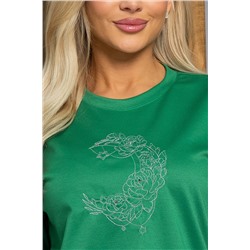 Футболка с вышивкой Эксклюзив (зеленая) Б12765-11М