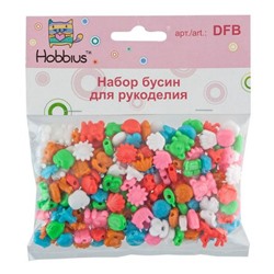 Набор бусин для рукоделия "Конфетти" DFB №02 мелкие фигуры Hobbius