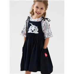 Комплект трикотажный для девочек: сарафан, фуфайка (футболка)