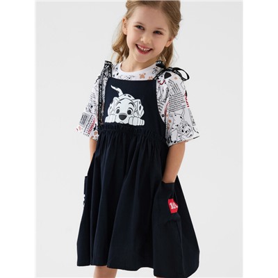 Комплект трикотажный для девочек: сарафан, фуфайка (футболка)