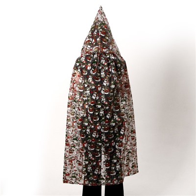 Карнавальный плащ детский «Снеговики», органза, длина 85 см