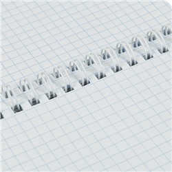 Блокнот на спирали А5 60л клетка Синий для конференций 8589 BG