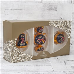 Ёлочные игрушки «Чаепитие», набор: кофейник-6.5 см, самовар-10.5 см, чайник-5 см