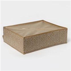 Органайзер для хранения белья Доляна Points, 24 ячейки, 30×30×10 см, бежевый