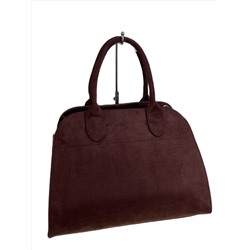 Женская сумка из искусственной замши, цвет шоколад