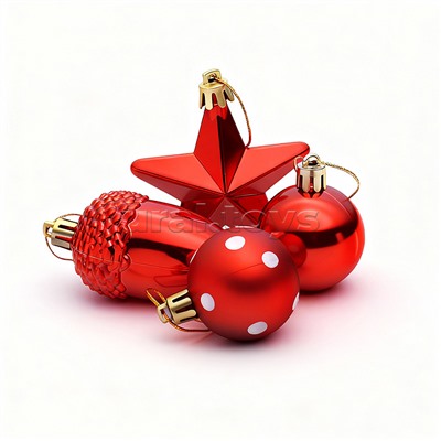 Набор новогодних украшений "Ёлочные сказки" (8шт)