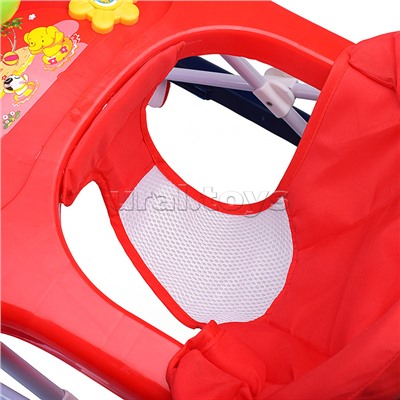 Ходунки "Шарики с цветочками" с погремушками и шарами (синий-оранжевый) в пакете