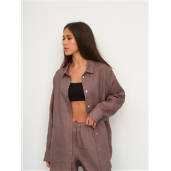 Рубашка длинная  S022_Mars Brown/Кофе