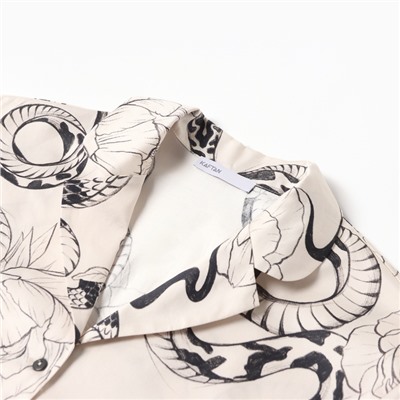 Пижама новогодняя женская KAFTAN «Змея», размер 44-46, бежевый