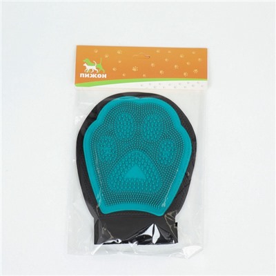 Рукавица для вычёсывания шерсти, двусторонняя, на правую и левую руку, цвет МИКС