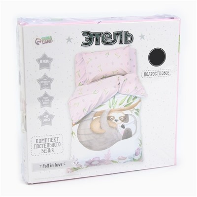 Постельное бельё 1.5-спальное «Этель» Fall in love, бязь
