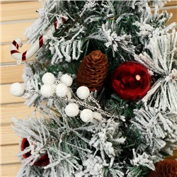 Искусственная ёлка настенная «Зимнее волшебство. Уютная сказка», заснеженная, 67 см, ПВХ ветки отгибаются